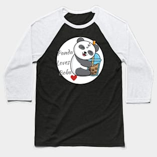 Boba Lover - Happy Panda Baseball T-Shirt